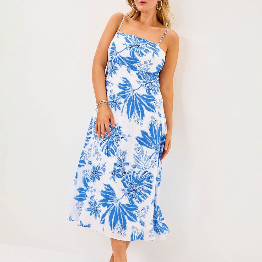 Lilly Pulitzer Jorgian Linen Midi Dress